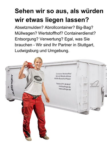 Was weg muss muss weg! Sie haben besondere Abfälle wie Eternit, Styropor, Mineralfaser, Toiletten. Das können wir. Schnell. Sauber. Günstig. Und ganz nach Ihren Wünschen.