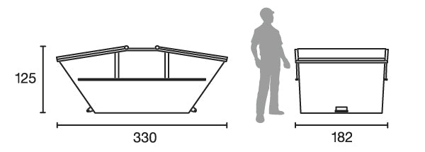 Absetzmulde 5m3 mit Deckel